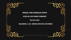 abogado Miguel Jose Gonzalez Dorta en la localidad de ICOD DE LOS VINOS