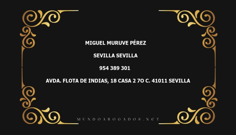 abogado Miguel Muruve Pérez en la localidad de Sevilla