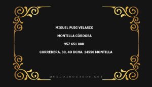 abogado Miguel Puig Velasco en la localidad de Montilla