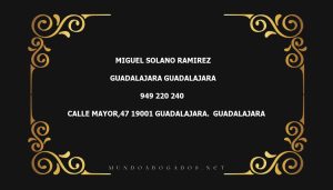 abogado Miguel Solano Ramirez en la localidad de Guadalajara