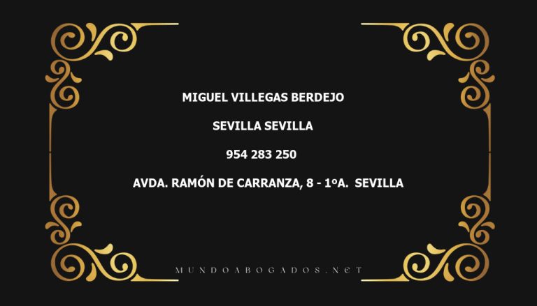 abogado Miguel Villegas Berdejo en la localidad de Sevilla