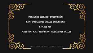 abogado Milagros Elisabet Bueso León en la localidad de Sant Quirze del Valles