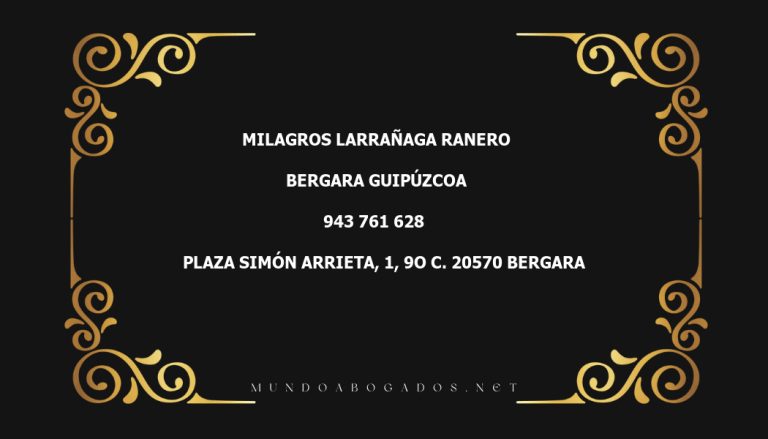 abogado Milagros Larrañaga Ranero en la localidad de Bergara