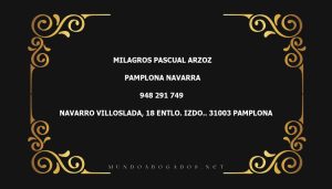 abogado Milagros Pascual Arzoz en la localidad de Pamplona