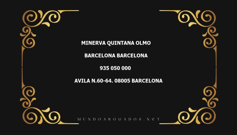 abogado Minerva Quintana Olmo en la localidad de Barcelona