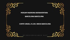 abogado Miriam Madrona Buenaventura en la localidad de Barcelona