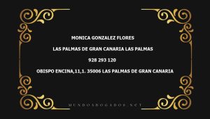 abogado Monica Gonzalez Flores en la localidad de Las Palmas de Gran Canaria