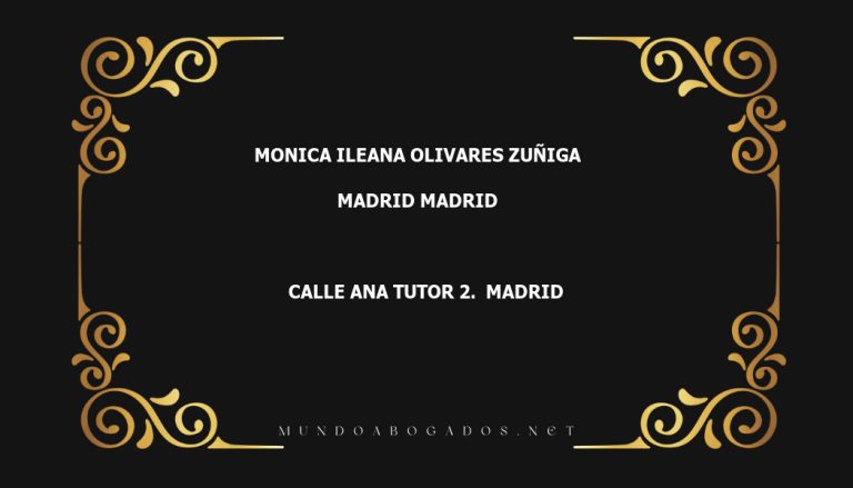 abogado Monica Ileana Olivares Zuñiga en la localidad de Madrid