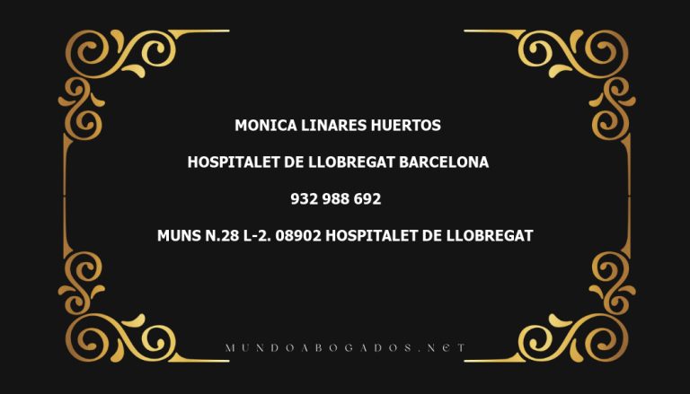 abogado Monica Linares Huertos en la localidad de Hospitalet de Llobregat