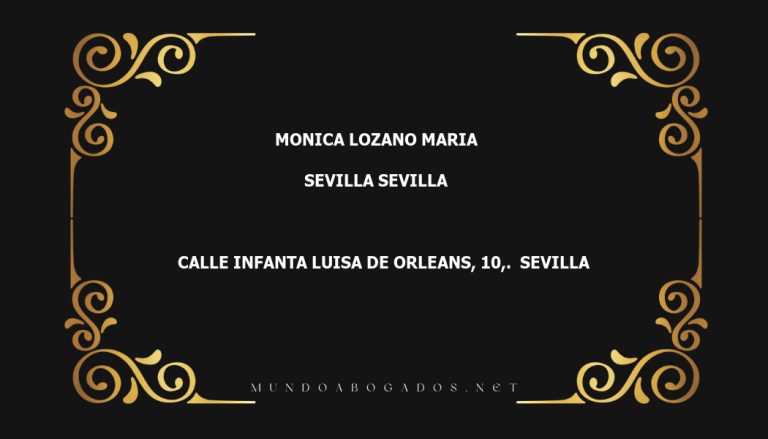 abogado Monica Lozano Maria en la localidad de Sevilla