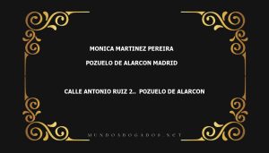 abogado Monica Martinez Pereira en la localidad de Pozuelo de Alarcon