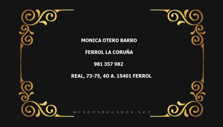 abogado Monica Otero Barro en la localidad de Ferrol