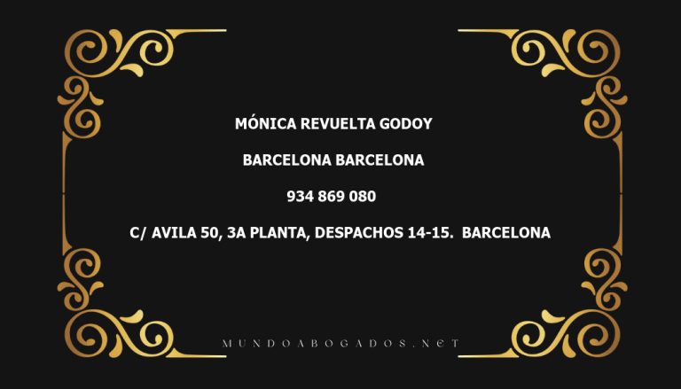 abogado Mónica Revuelta Godoy en la localidad de Barcelona