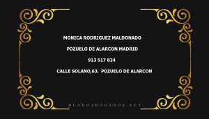 abogado Monica Rodriguez Maldonado en la localidad de Pozuelo de Alarcon