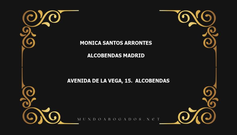 abogado Monica Santos Arrontes en la localidad de Alcobendas