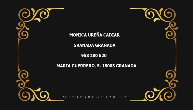 abogado Monica Ureña Cadiar en la localidad de Granada