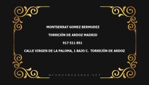 abogado Montserrat Gomez Bermudez en la localidad de Torrejón de Ardoz