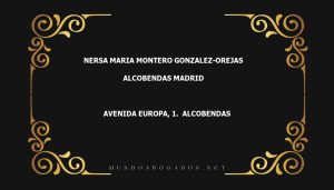 abogado Nersa Maria Montero Gonzalez-Orejas en la localidad de Alcobendas