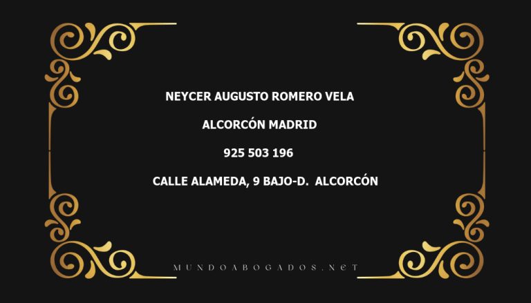 abogado Neycer Augusto Romero Vela en la localidad de Alcorcón