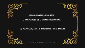 abogado Nicasio Barcelo Saladie en la localidad de L´Hospitalet de L´Infant