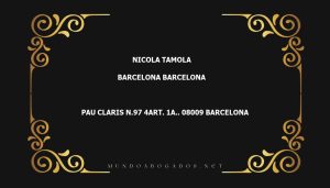 abogado Nicola Tamola en la localidad de Barcelona