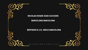 abogado Nicolas Roger Jean Cicchini en la localidad de Barcelona