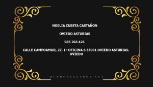 abogado Noelia Cuesta Castañon en la localidad de Oviedo