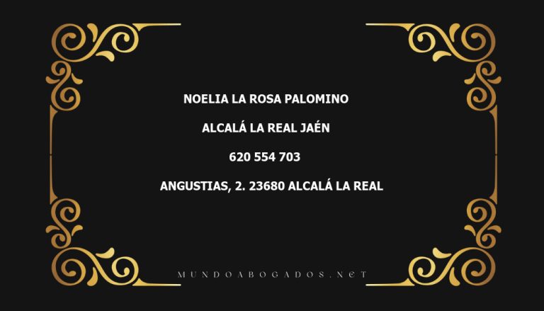 abogado Noelia La Rosa Palomino en la localidad de Alcalá la Real