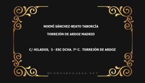 abogado Noemi Sanchez-Beato Taborcia en la localidad de Torrejón de Ardoz