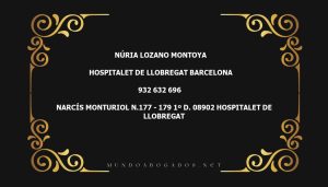 abogado Núria Lozano Montoya en la localidad de Hospitalet de Llobregat