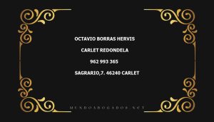 abogado Octavio Borras Hervis en la localidad de Carlet