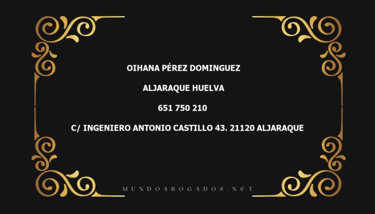 abogado Oihana Pérez Dominguez en la localidad de Aljaraque