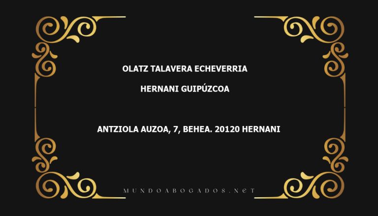 abogado Olatz Talavera Echeverria en la localidad de Hernani