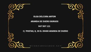 abogado Olga Delcura Anton en la localidad de Aranda de Duero