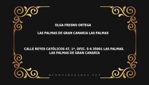 abogado Olga Fresno Ortega en la localidad de Las Palmas de Gran Canaria