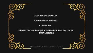 abogado Olga Jimenez Garcia en la localidad de Fuenlabrada