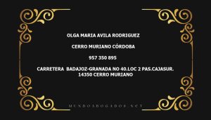 abogado Olga Maria Avila Rodriguez en la localidad de Cerro Muriano