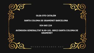 abogado Olga Oto Catalán en la localidad de Santa Coloma de Gramenet