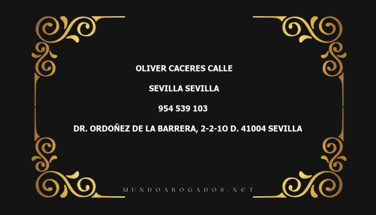 abogado Oliver Caceres Calle en la localidad de Sevilla