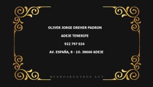 abogado Oliver Jorge Dreher Padron en la localidad de Adeje