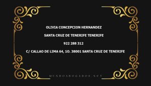 abogado Olivia Concepcion Hernandez en la localidad de Santa Cruz de Tenerife