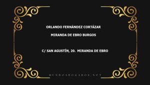 abogado Orlando Fernández Cortázar en la localidad de Miranda de Ebro