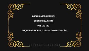 abogado Oscar Casero Miguel en la localidad de Logroño