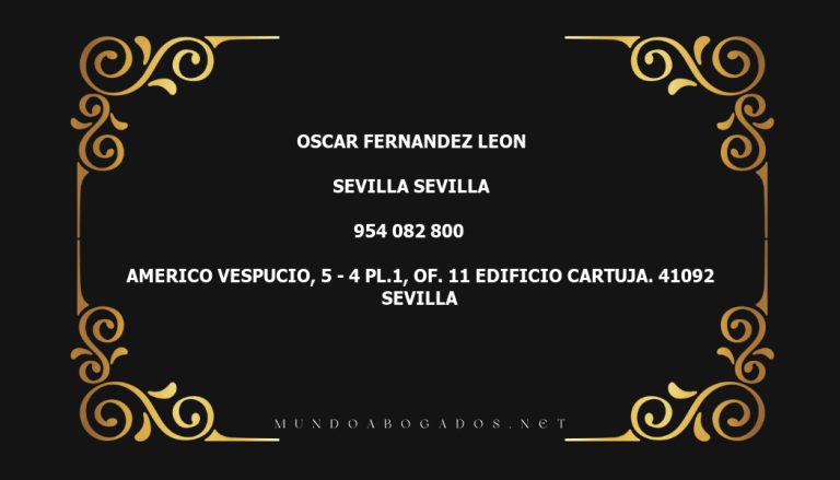 abogado Oscar Fernandez Leon en la localidad de Sevilla