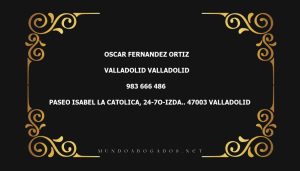 abogado Oscar Fernandez Ortiz en la localidad de Valladolid