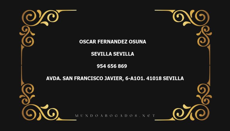 abogado Oscar Fernandez Osuna en la localidad de Sevilla