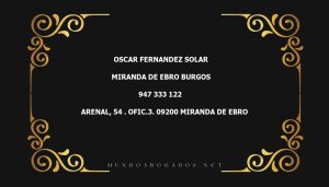 abogado Oscar Fernandez Solar en la localidad de Miranda de Ebro