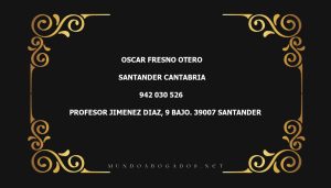 abogado Oscar Fresno Otero en la localidad de Santander