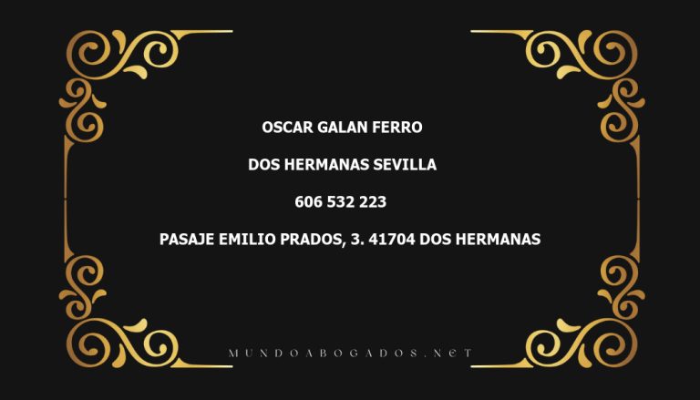 abogado Oscar Galan Ferro en la localidad de Dos Hermanas