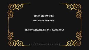 abogado Oscar Gil Sánchez en la localidad de Santa Pola